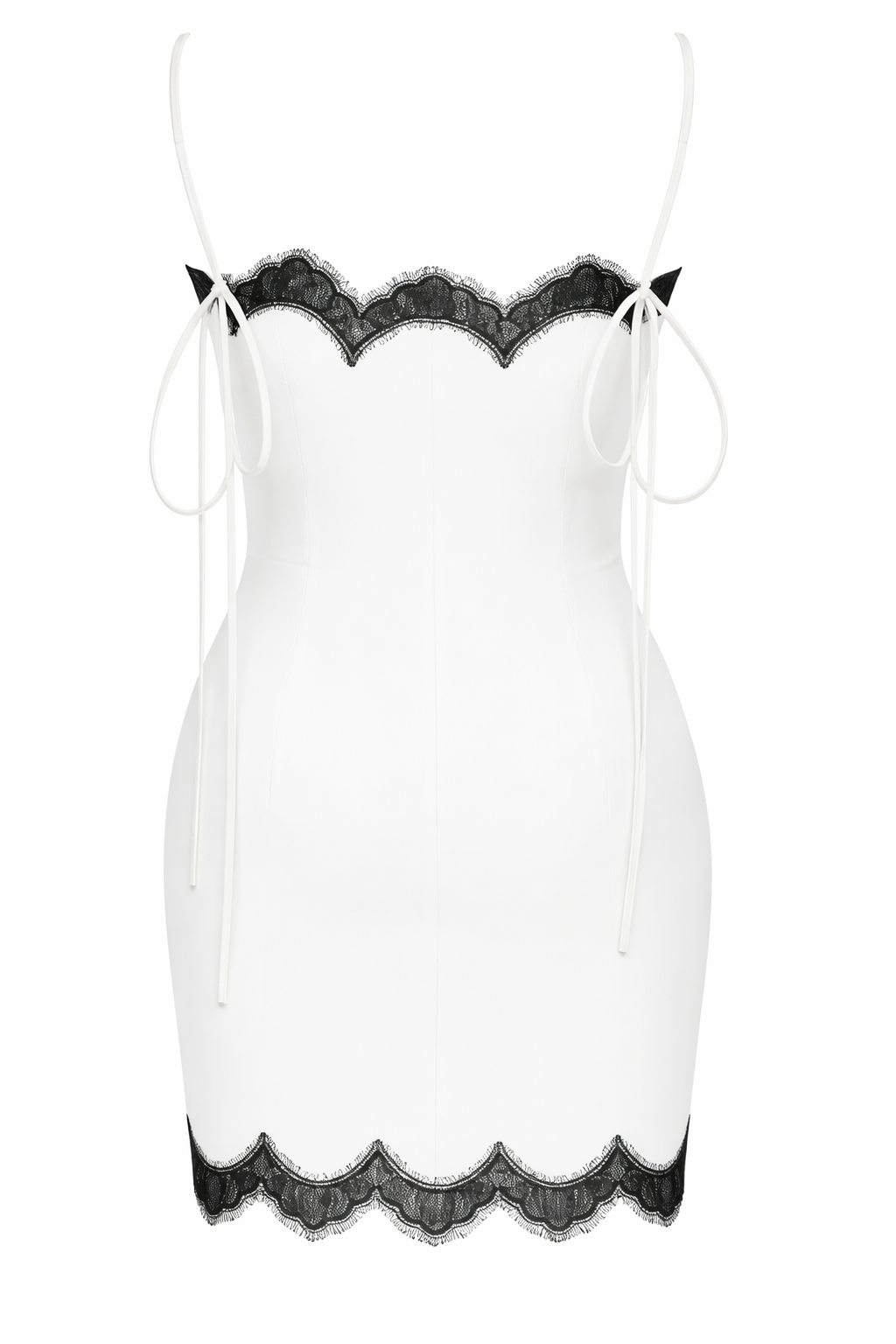 Beige Satin Lace Mini Dress