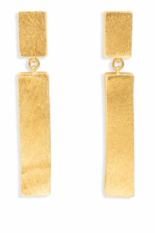 Duo Rectangle Metal Earrings