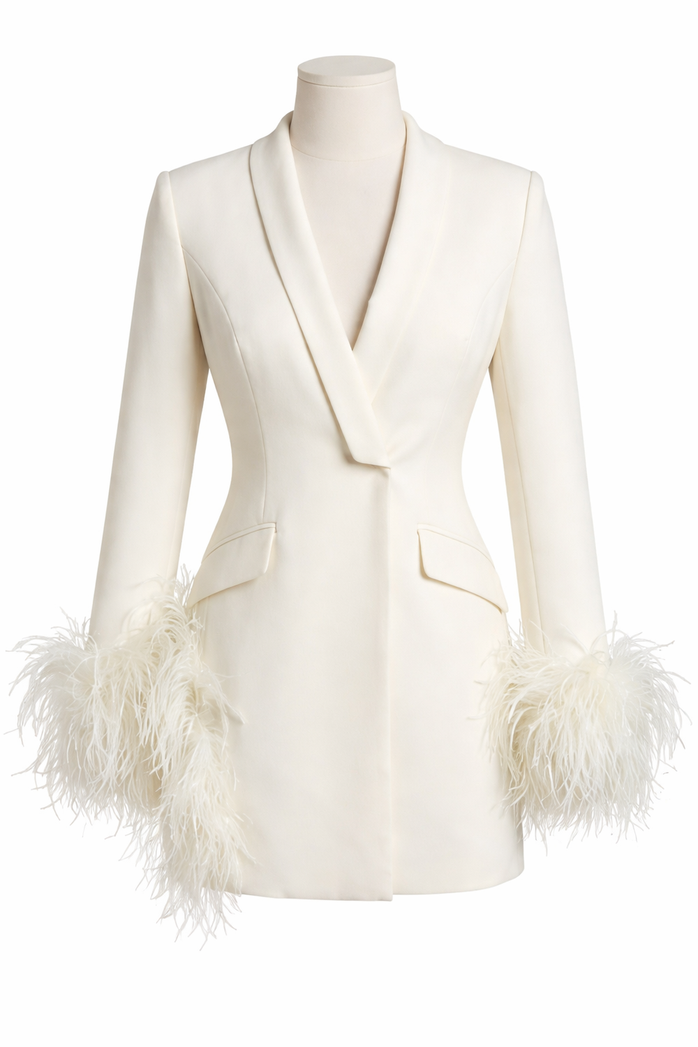 Frosted Elegance Blazer Dress