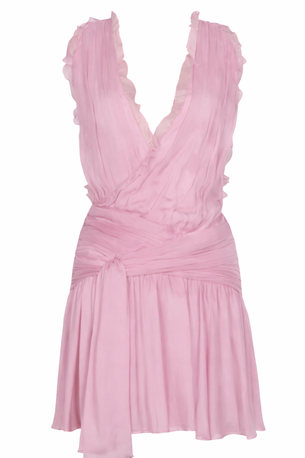 Blush Petal Ruffle Mini Dress