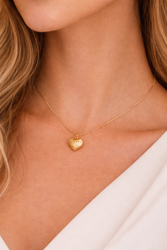 Gold Plated Timeless Heart Necklace