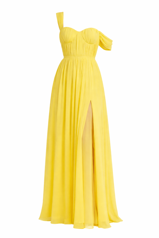 Radiant Bloom Slit Dress